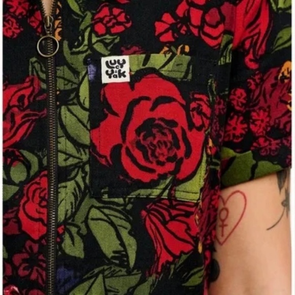 Lucy & Yak Ragan Organic Cotton Cropped Jumpsuit in Maria Print - Picture 7 of 12